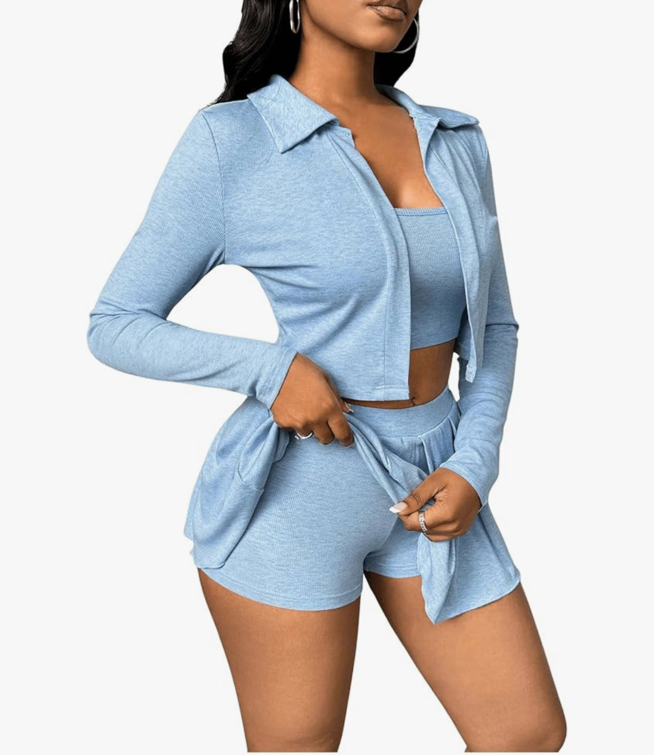Boujee Chill Three-Piece Skirt Set