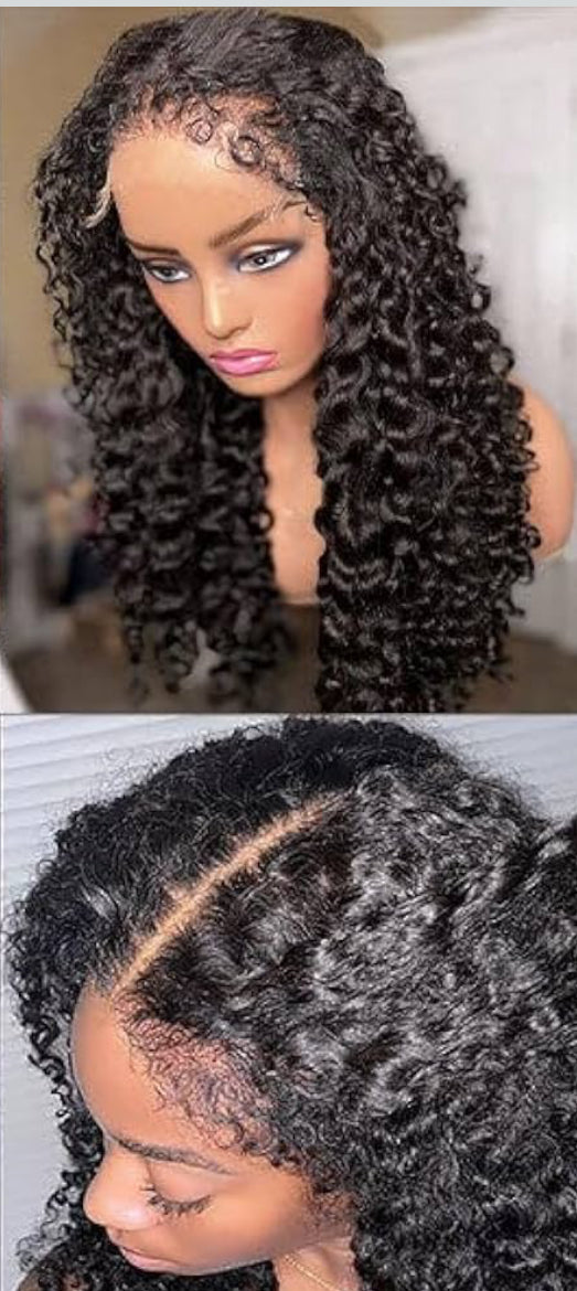 Kinky Edges Deep Wave HD Lace like Skin Human Hair Wig 250 Density