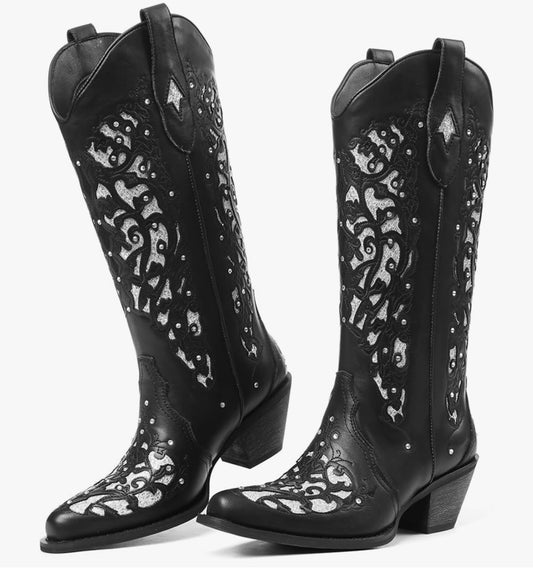 Rhinestone Stepper Boots