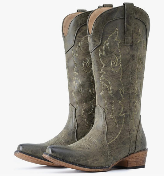Lick For Lick Olive Boots