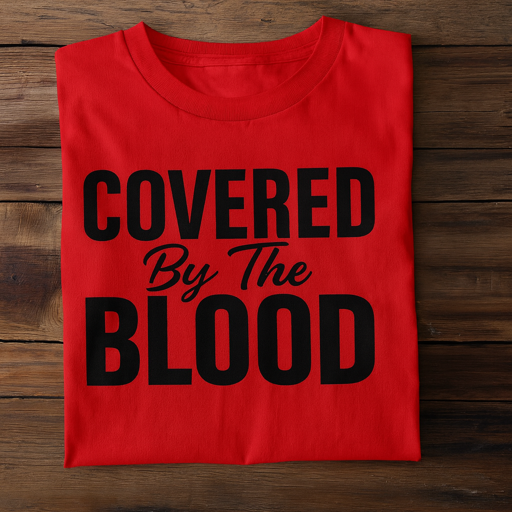 Long Sleeve “COVERED BY THE BLOOD”🩸